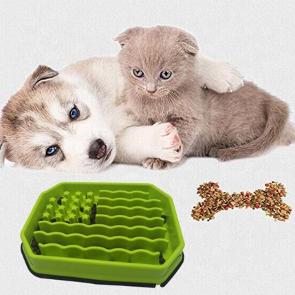 新品ABS宠物防噎慢食狗碗